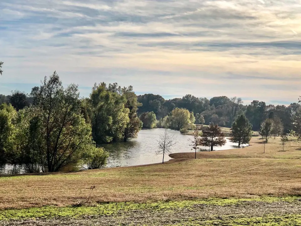 The lake under a cloudy sky